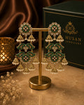 Emerald Royal Chandbali Earrings ✨💚