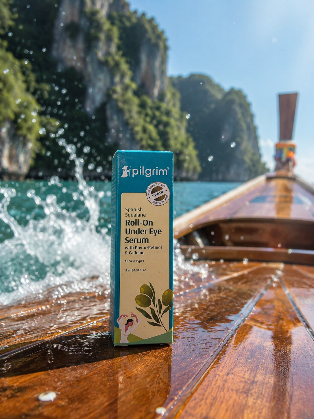 Pilgrim Spanish Squalane Roll-On Under Eye Serum – Ocean Luxury Edition
