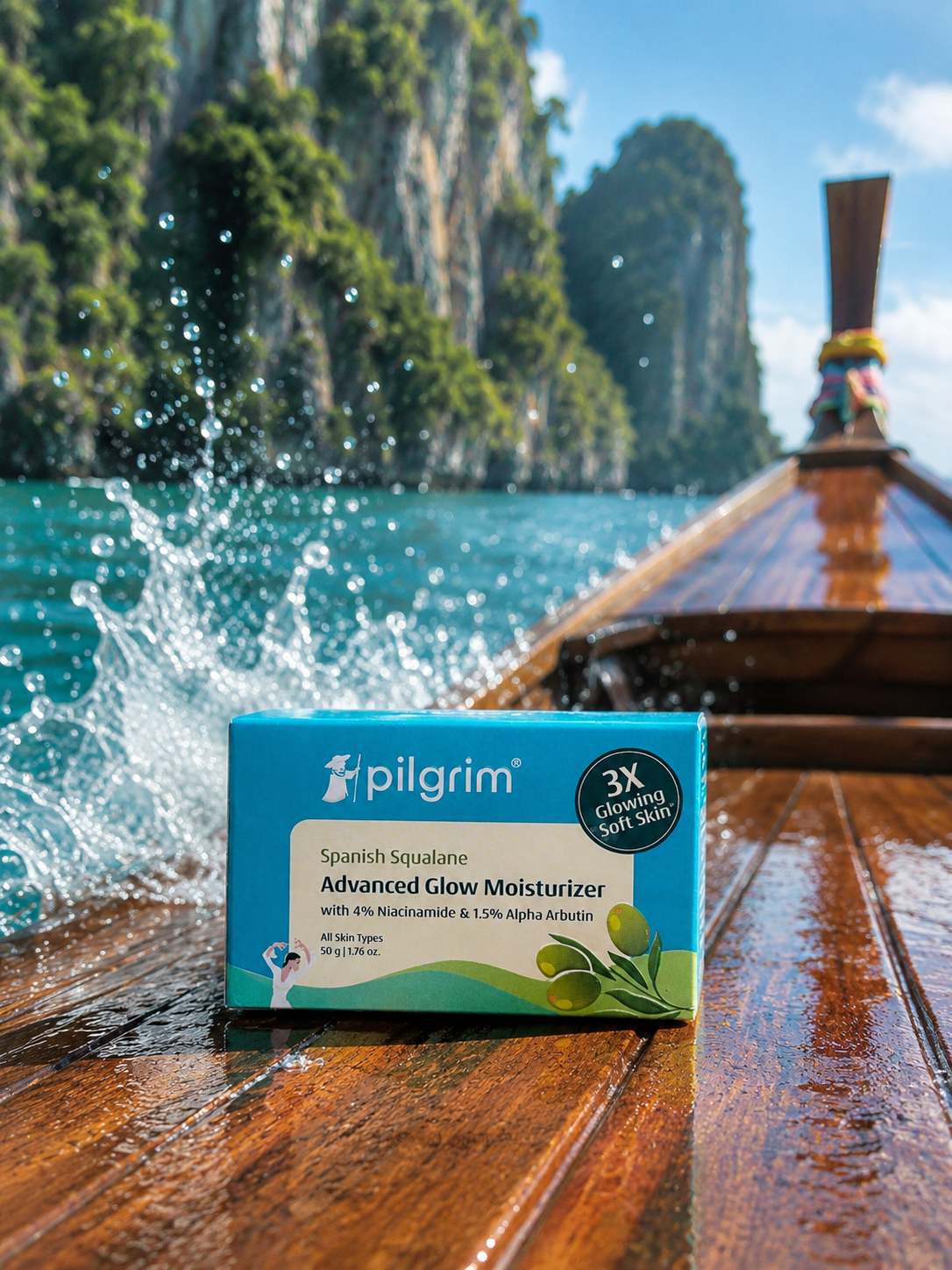 Pilgrim Spanish Squalane Advanced Glow Moisturizer – Ocean Glow Edition