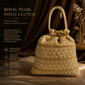 Pearl potli clutch