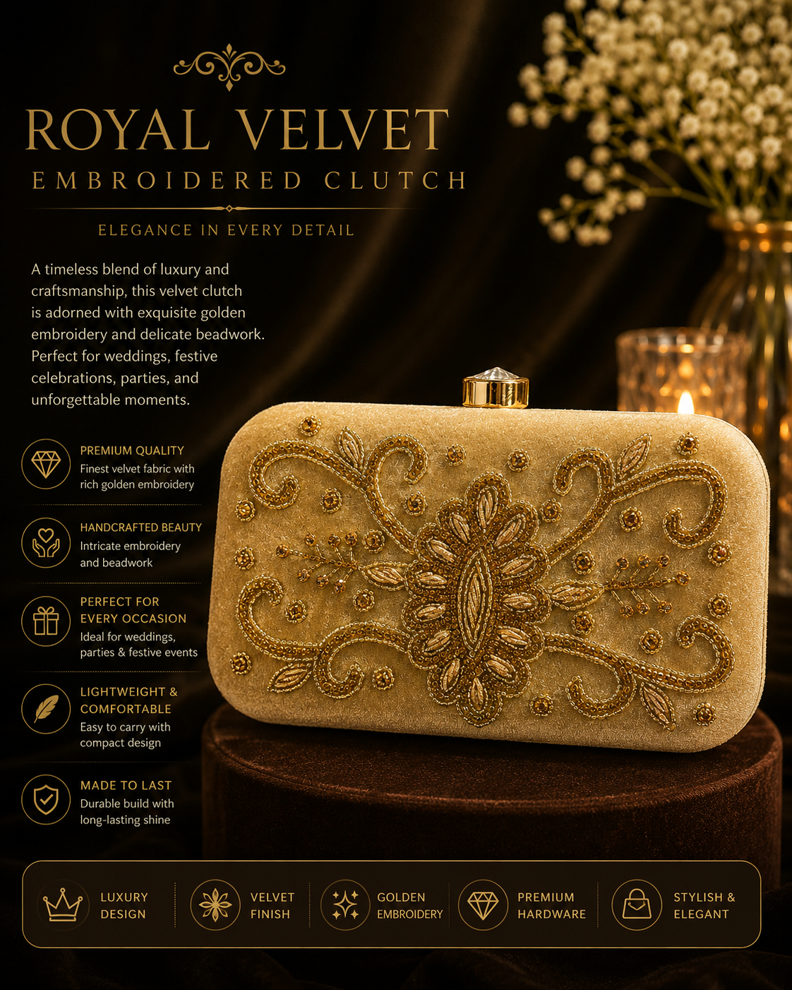 Royal Velvet Clutch ✨