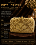 Royal Velvet Embroidered Clutch ✨