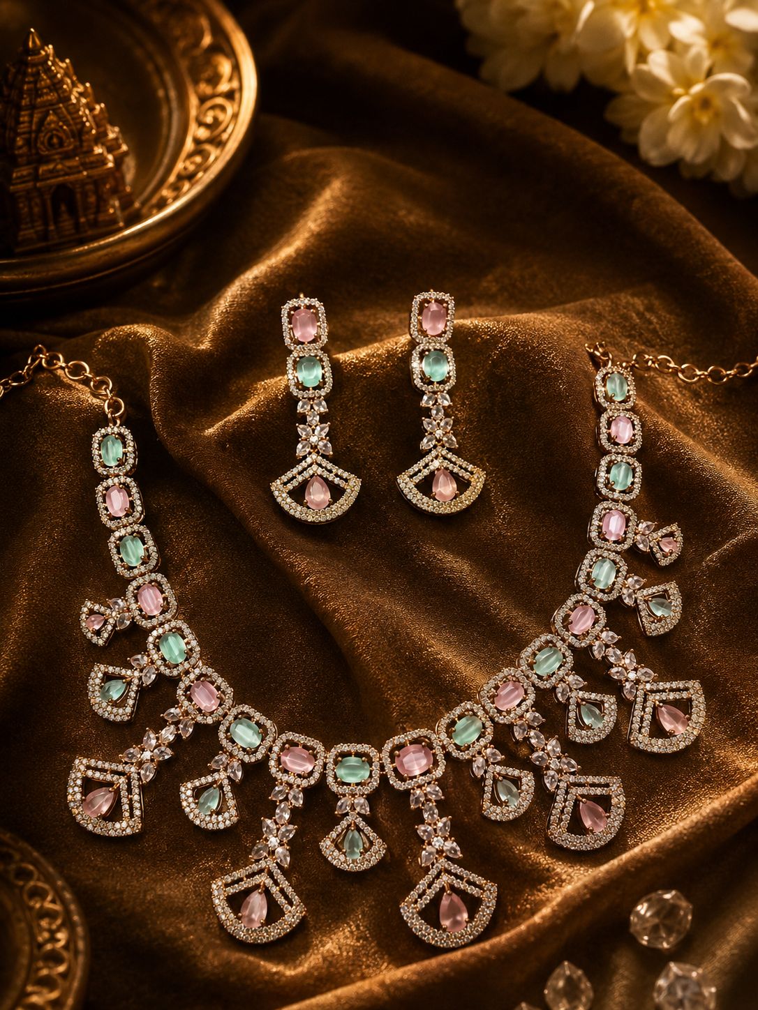Ad mint pink necklace