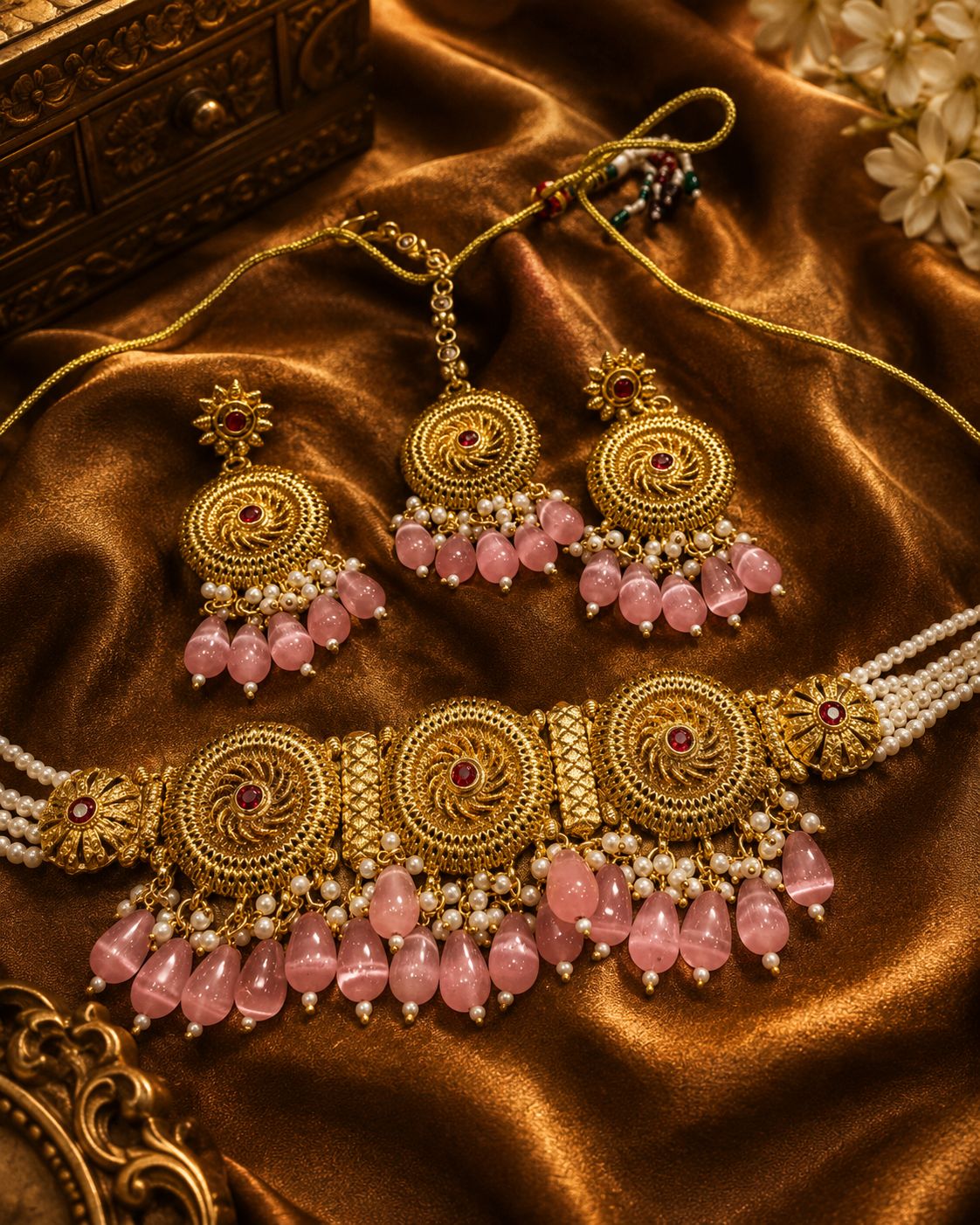Gold plated trending necklace