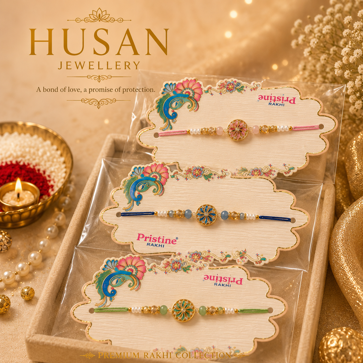 Premium rakhi pack of 3