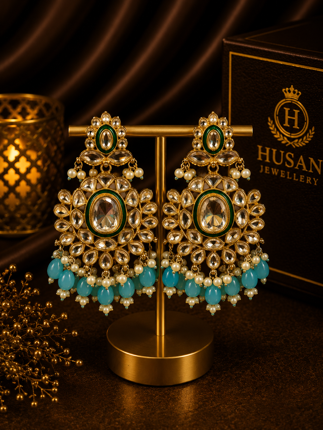 Sku blue earrings