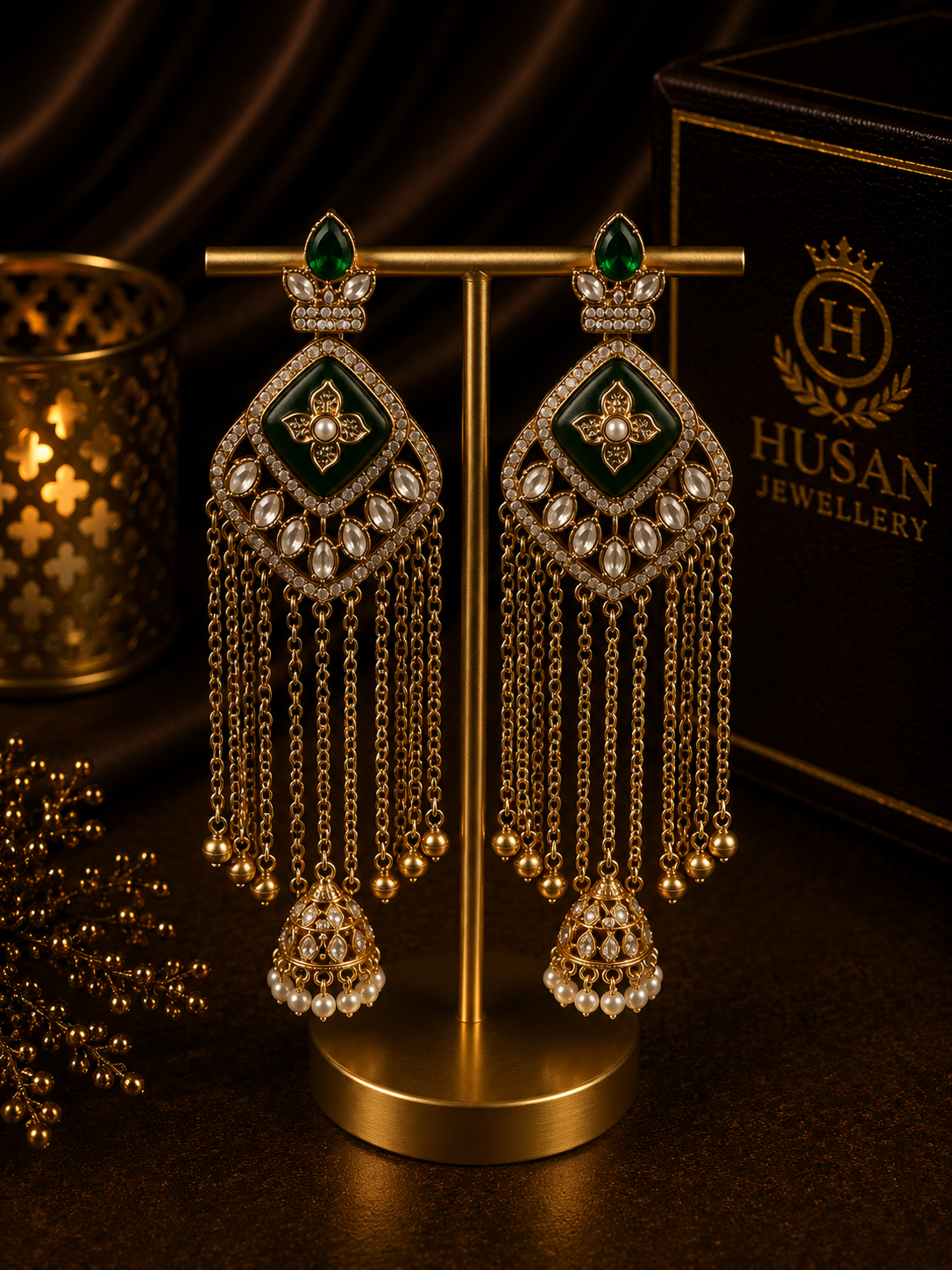 Long kashmiri earrings